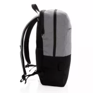   Rucsac laptop 15.6 inch, buzunar frontal, port usb, fara pvc, Everestus, 20IAN187, rpet, Gri