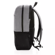   Rucsac laptop 15.6 inch, buzunar frontal, port usb, fara pvc, Everestus, 20IAN187, rpet, Gri