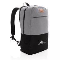  Rucsac laptop 15.6 inch, buzunar frontal, port usb, fara pvc, Everestus, 20IAN187, rpet, Gri