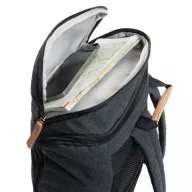   Rucsac laptop, Everestus, 18SEP2267, 15 inch, 30x12.5x46 cm, Bumbac, Poliuretan, Negru