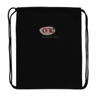  Saculet cu snur, Everestus, 21OCT0248, 35 x 1 x 44 cm, Bumbac, Negru