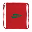 Saculet cu snur, Everestus, 21OCT0253, 35 x 1 x 44 cm, Bumbac, Rosu