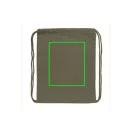 Saculet cu snur, Everestus, 21OCT0250, 35 x 1 x 44 cm, Bumbac, Verde