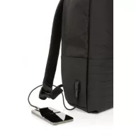   Rucsac laptop, Swiss Peak, 42FEB230044, 15 inch, 29x10x40.5 cm, Poliester, Poliuretan, Negru