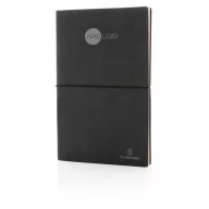   Agenda A5 din piele reciclata, 160 pagini, Everestus, 20IAN377, Piele, Gri