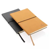   Agenda A5 din piele reciclata, 160 pagini, Everestus, 20IAN377, Piele, Gri