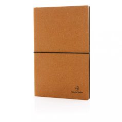  Agenda A5 din piele reciclata, 160 pagini, Everestus, 20IAN378, Piele, Maro