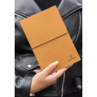   Agenda A5 din piele reciclata, 160 pagini, Everestus, 20IAN378, Piele, Maro