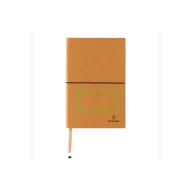   Agenda A5 din piele reciclata, 160 pagini, Everestus, 20IAN378, Piele, Maro