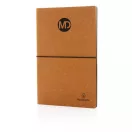 Agenda A5 din piele reciclata, 160 pagini, Everestus, 20IAN378, Piele, Maro