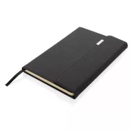   Set Agenda A5 si Pix, 160 pagini, Swiss Peak, 20IAN391, Poliuretan, Otel, Negru