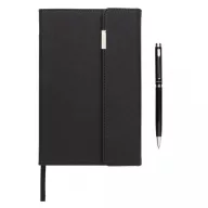   Set Agenda A5 si Pix, 160 pagini, Swiss Peak, 20IAN391, Poliuretan, Otel, Negru