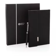   Set Agenda A5 si Pix, 160 pagini, Swiss Peak, 20IAN391, Poliuretan, Otel, Negru