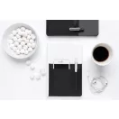 Agenda A5 cu buzunare pentru telefon si pix, Everestus, DE, pu, hartie, negru
