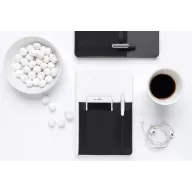   Agenda A5 cu buzunare pentru telefon si pix, Everestus, DE, pu, hartie, negru