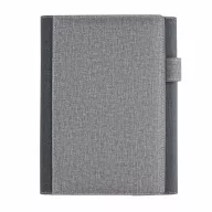  Agenda A5 coperta magnetica, suport pix si 3 locuri de carduri, 128 pagini, Everestus, DE, pu, hartie, gri
