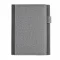 Agenda A5 coperta magnetica, suport pix si 3 locuri de carduri, 128 pagini, Everestus, DE, pu, hartie, gri