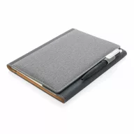   Agenda A5 coperta magnetica, suport pix si 3 locuri de carduri, 128 pagini, Everestus, DE, pu, hartie, gri