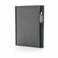   Agenda A5 coperta magnetica, suport pix si 3 locuri de carduri, 128 pagini, Everestus, DE, pu, hartie, gri