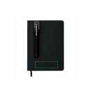 Agenda A5 coperta tare PU standard si pix metalic stylus, Everestus, SD, hartie, otel inoxidabil, negru