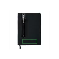   Agenda A5 coperta tare PU standard si pix metalic stylus, Everestus, SD, hartie, otel inoxidabil, negru
