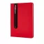 Agenda A5 coperta tare PU standard si pix metalic stylus, Everestus, SD, hartie, otel inoxidabil, rosu
