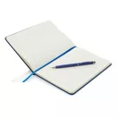 Agenda A5 coperta tare PU standard si pix metalic stylus, Everestus, SD, hartie, otel inoxidabil, albastru navy
