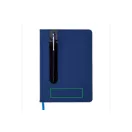 Agenda A5 coperta tare PU standard si pix metalic stylus, Everestus, SD, hartie, otel inoxidabil, albastru navy