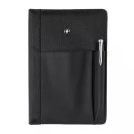   Set agenda si pix, coperta poliester 1680D si 600D, 192 pagini detasabile, Swiss Peak, RE, pu, negru