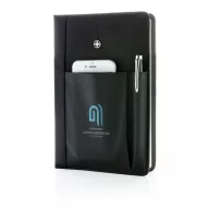   Set agenda si pix, coperta poliester 1680D si 600D, 192 pagini detasabile, Swiss Peak, RE, pu, negru