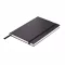 Agenda A5 cu coperta tare pu, 160 pagini cu liniatura, Everestus, HR, hartie, poliester, negru