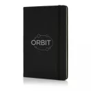 Agenda A5 cu coperta tare pu, 160 pagini cu liniatura, Everestus, HR, hartie, poliester, negru