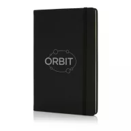   Agenda A5 cu coperta tare pu, 160 pagini cu liniatura, Everestus, HR, hartie, poliester, negru