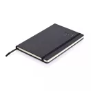 Agenda A5 cu coperta tare pu, 160 pagini cu liniatura, Everestus, HR, hartie, poliester, negru