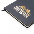Agenda A5 cu coperta tare pu, 160 pagini cu liniatura, Everestus, HR, hartie, poliester, negru