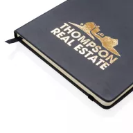   Agenda A5 cu coperta tare pu, 160 pagini cu liniatura, Everestus, HR, hartie, poliester, negru