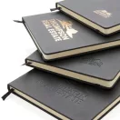 Agenda A5 cu coperta tare pu, 160 pagini cu liniatura, Everestus, HR, hartie, poliester, negru