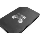 Agenda A5 cu coperta tare pu, 160 pagini cu liniatura, Everestus, HR, hartie, poliester, negru
