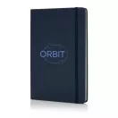 Agenda A5 cu coperta tare pu, 160 pagini cu liniatura, Everestus, HR, hartie, poliester, albastru
