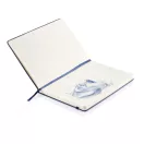 Agenda A5 cu coperta tare pu, 160 pagini cu liniatura, Everestus, HR, hartie, poliester, albastru