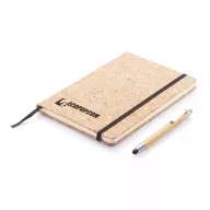   Agenda A5 cu pix stylus inclus, Everestus, BO, hartie, pluta, maro