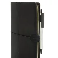   Agenda cu elastic, Everestus, 2610E18671, A5, Dictando, 15.2x22.5x1.8 cm, Poliuretan, Hartie, Negru