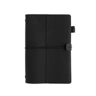   Agenda cu elastic, Everestus, 2610E18671, A5, Dictando, 15.2x22.5x1.8 cm, Poliuretan, Hartie, Negru