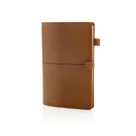   Agenda cu elastic, Everestus, 2610E18672, A5, Dictando, 15.2x22.5x1.8 cm, Poliuretan, Hartie, Maro
