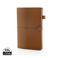   Agenda cu elastic, Everestus, 2610E18672, A5, Dictando, 15.2x22.5x1.8 cm, Poliuretan, Hartie, Maro