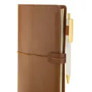 Agenda cu elastic, Everestus, 2610E18672, A5, Dictando, 15.2x22.5x1.8 cm, Poliuretan, Hartie, Maro