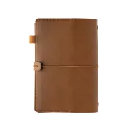   Agenda cu elastic, Everestus, 2610E18672, A5, Dictando, 15.2x22.5x1.8 cm, Poliuretan, Hartie, Maro