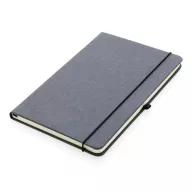   Agenda, 21MAR2128, 21x13.5x1.5 cm, 80 file, A5, Dictando, Coperta cu elastic, Everestus, Piele, Hartie, Gri