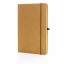 Agenda, 21MAR2127, 21x13.5x1.5 cm, 80 file, A5, Dictando, Coperta cu elastic, Everestus, Piele, Hartie, Maro
