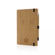   Agenda + Pix, Everestus, 42FEB231424, A5, Dictando, Coperta standard, 70 file, 21x13x1.3 cm, Bambus, Hartie, Maro